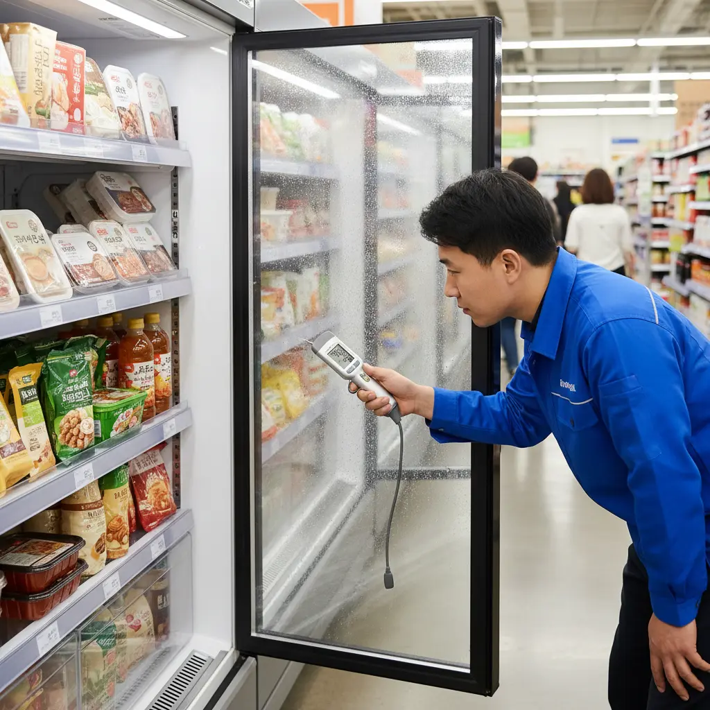 온도계로 냉기 측정