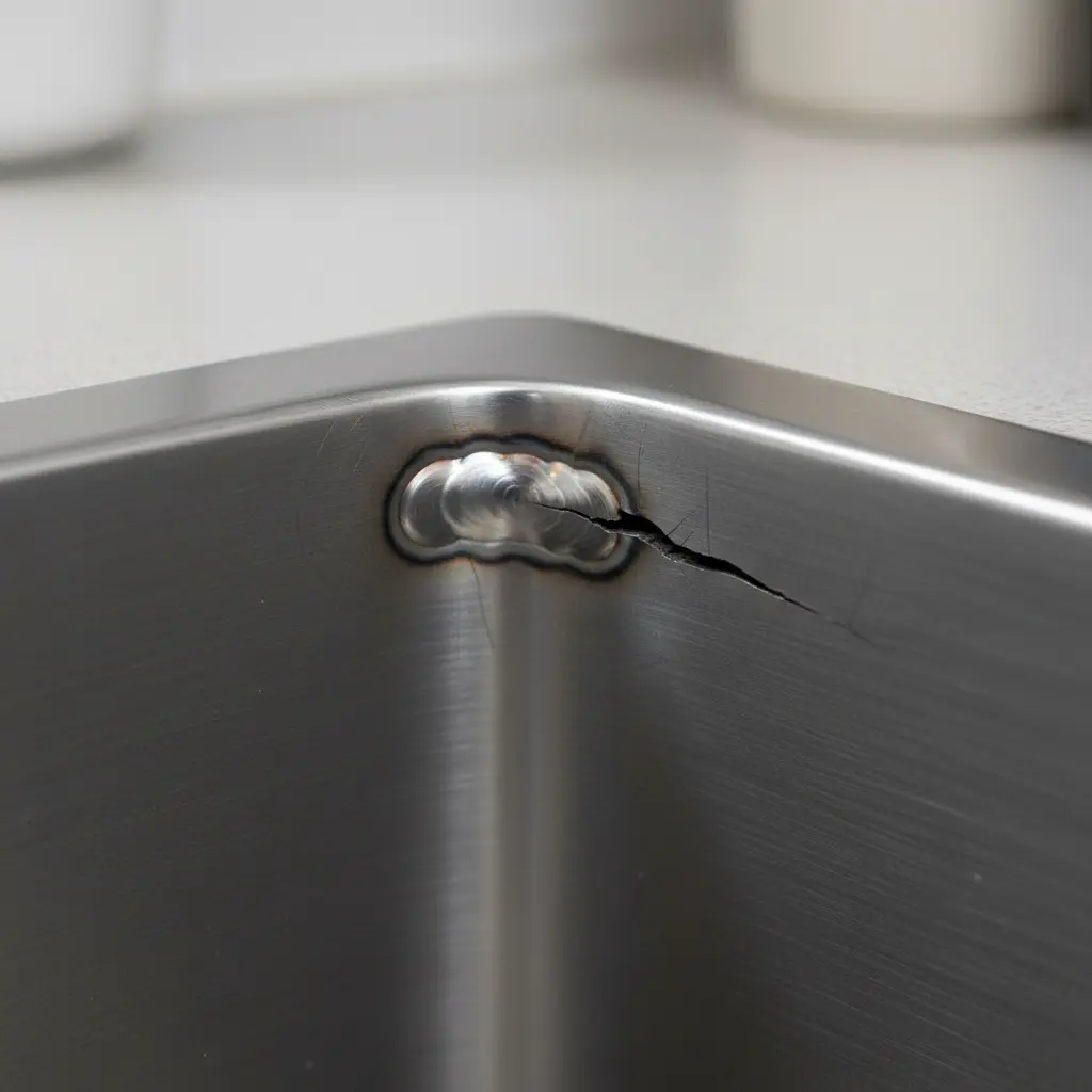 용접 부위 크랙 확인