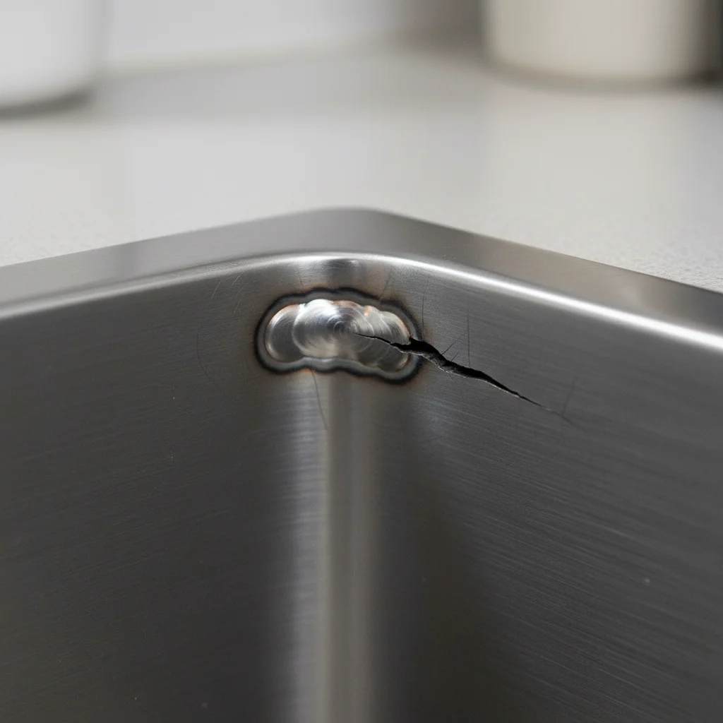 용접 부위 크랙 확인