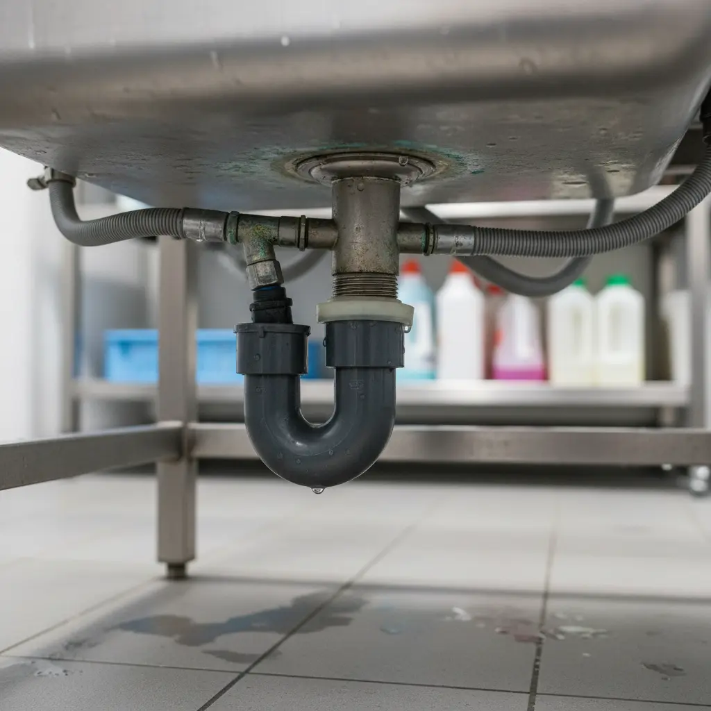 배수구 하부 누수 체크