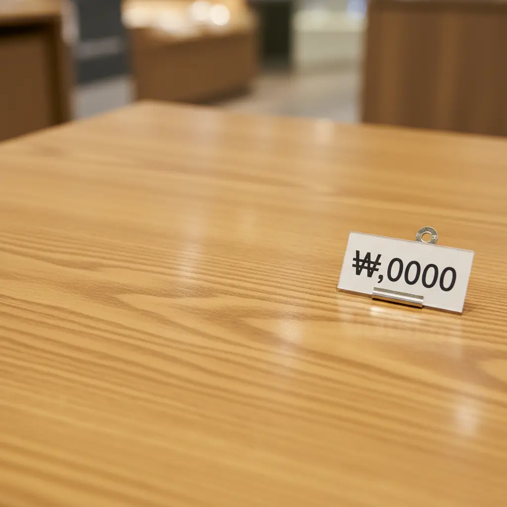 A급 멜라민 테이블 상태 확인