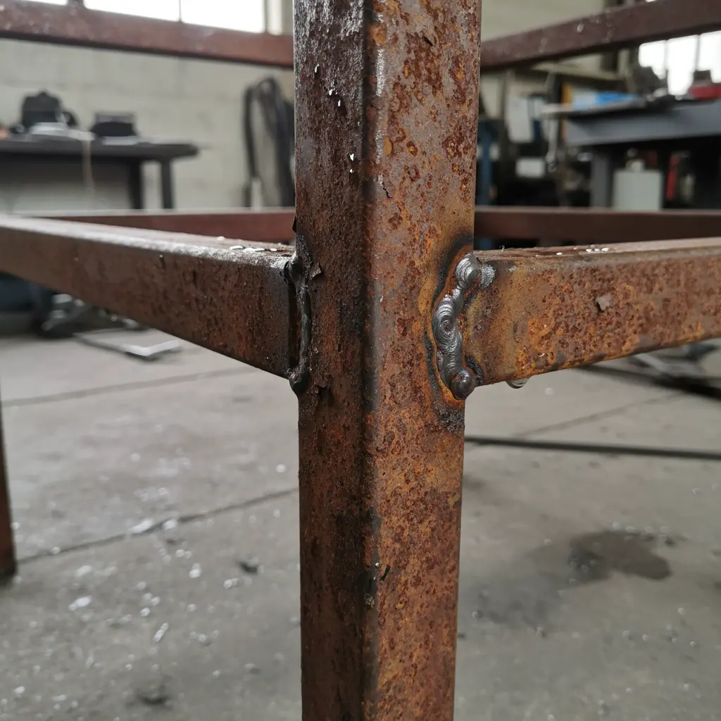 용접 부위 녹슨 다리 주의