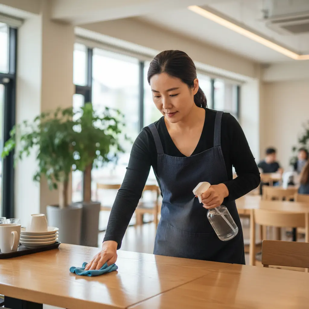 부드러운 천으로 관리하는 모습