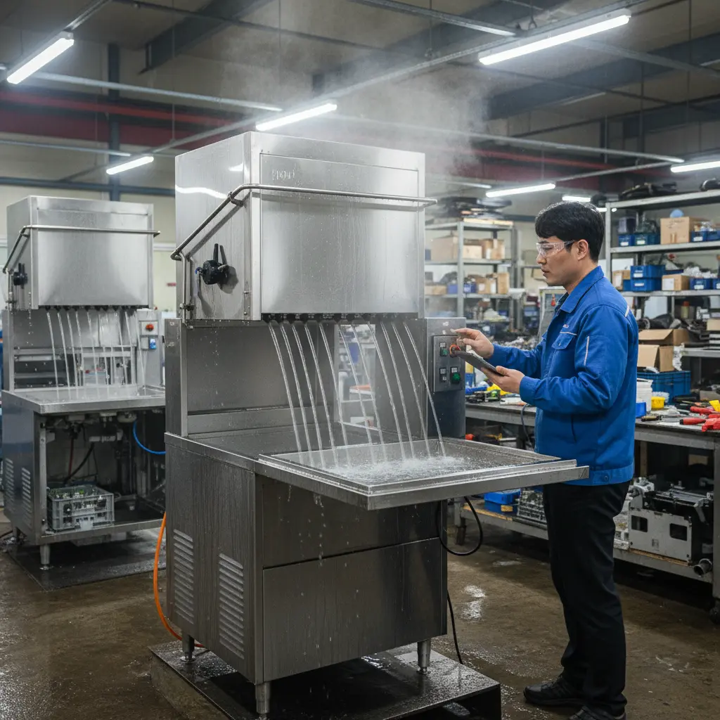 세척기 작동 테스트