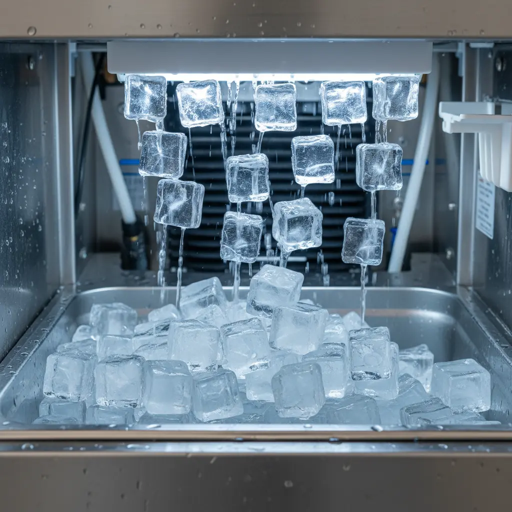 투명한 얼음 확인