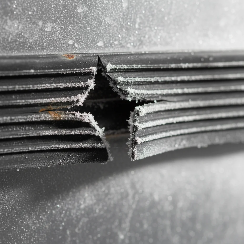 찢어진 고무 패킹