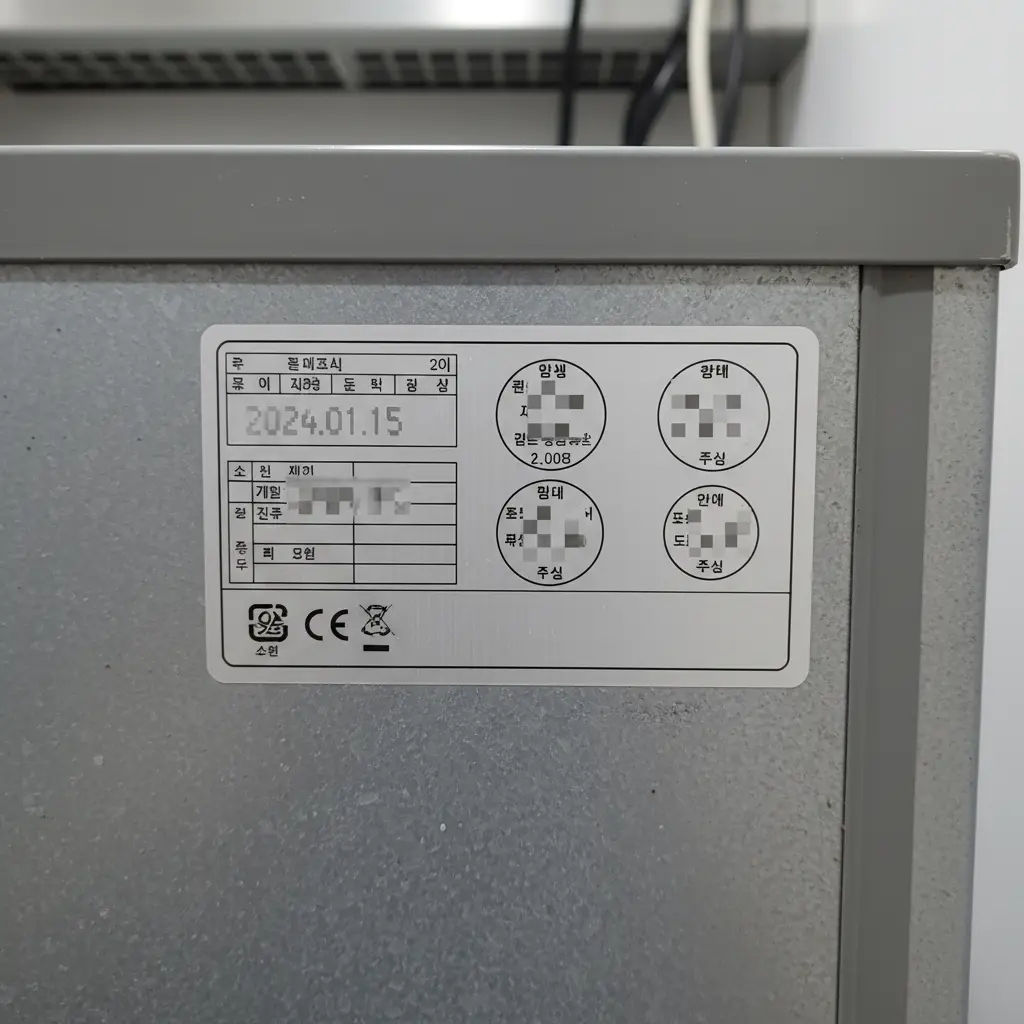 제조년월일 확인