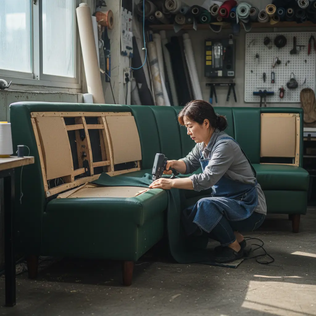 붙박이 소파는 천갈이 추천