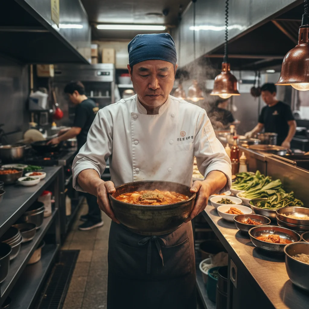 도자기 그릇 무게감 확인