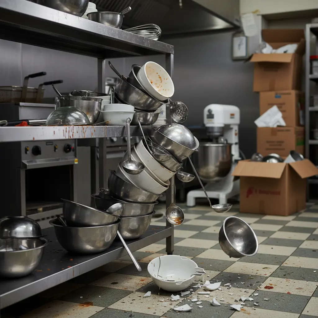 적재가 잘 안 되는 그릇의 문제점