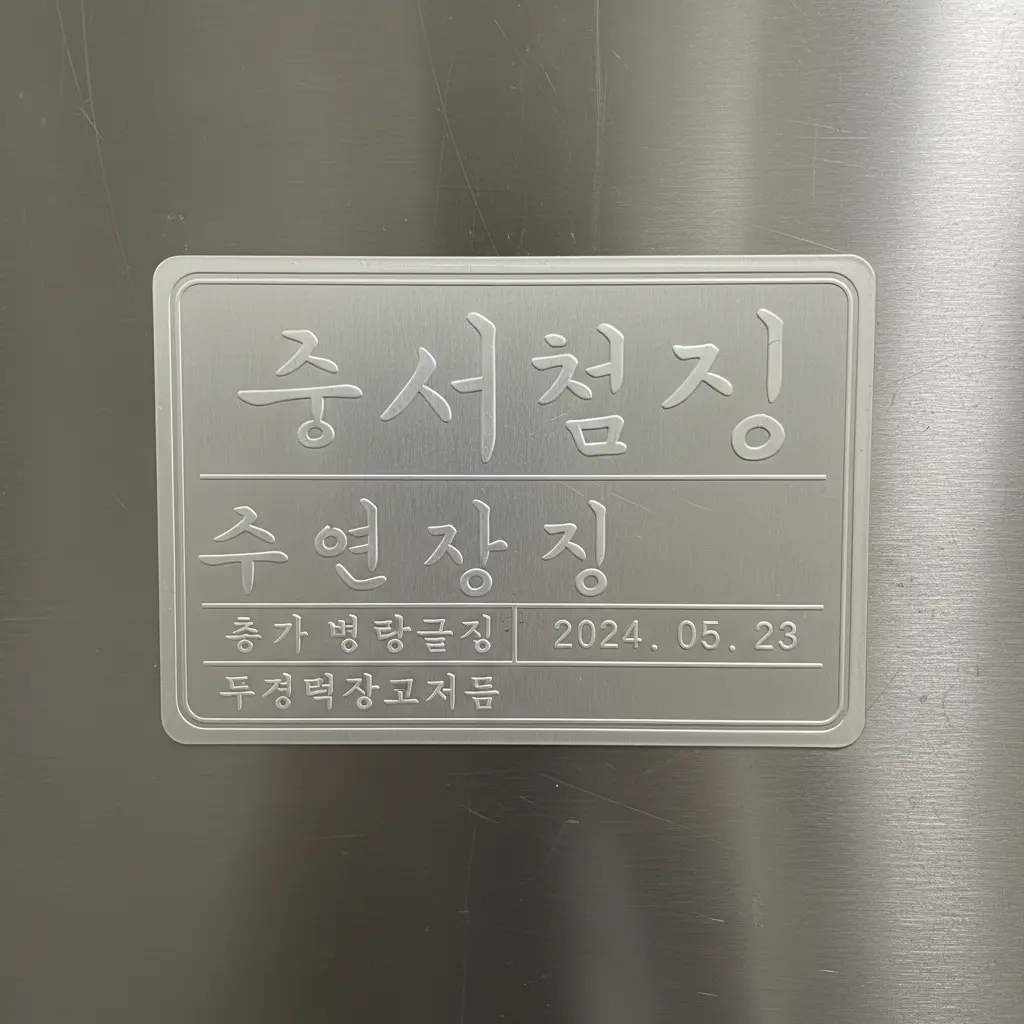 제조년월 라벨 꼭 찍으세요