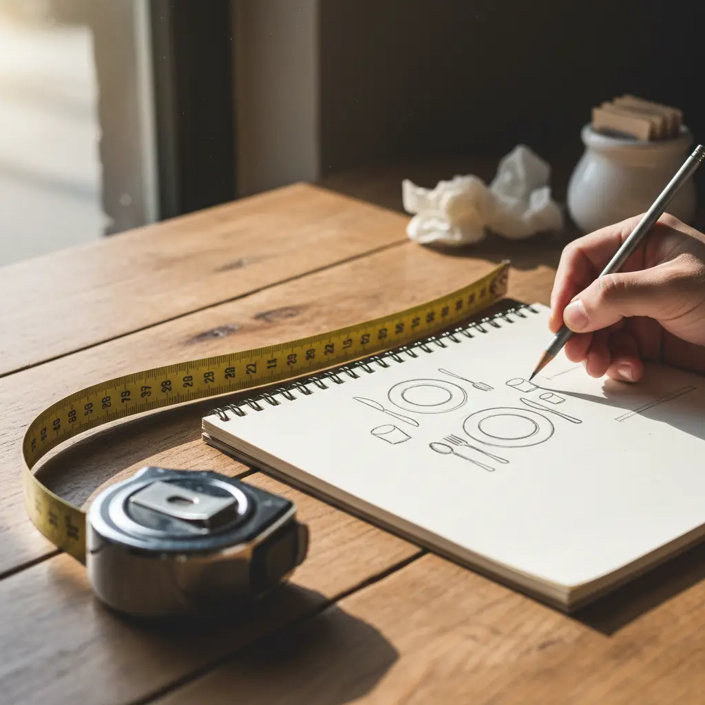 테이블 사이즈 측정