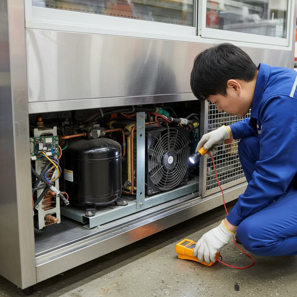 콤프레셔 위치 확인 필수