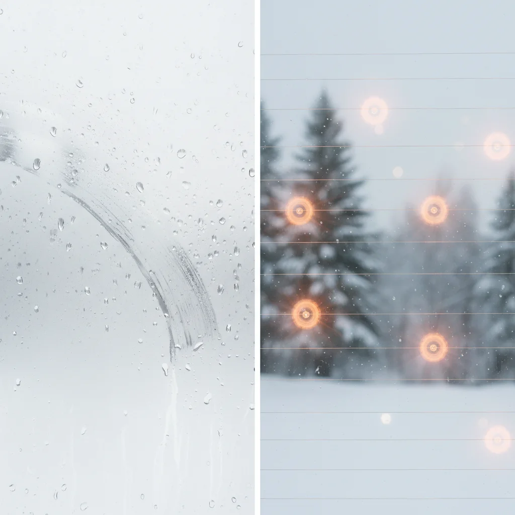 결로 없는 투명한 유리