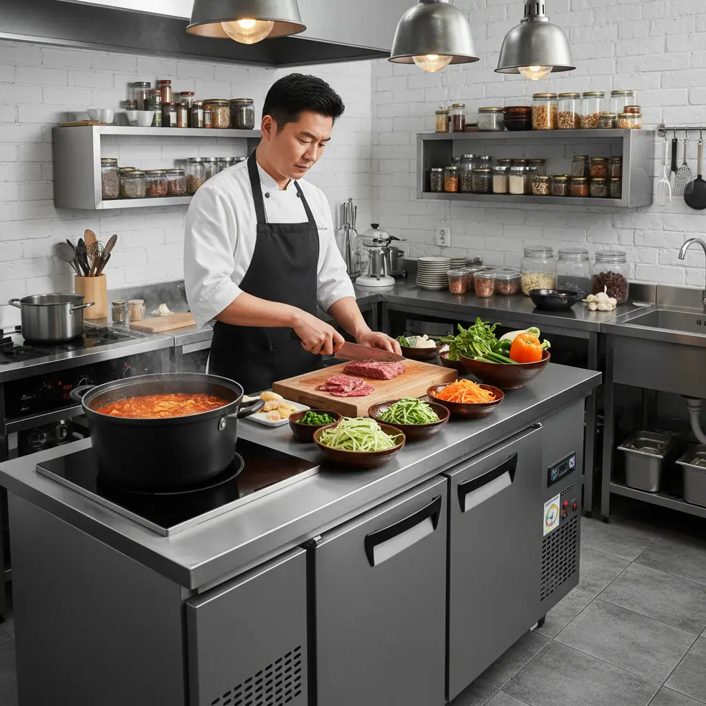 테이블 냉장고 활용