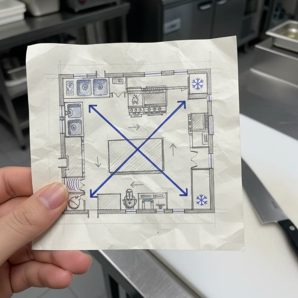 주방 동선 설계 도면