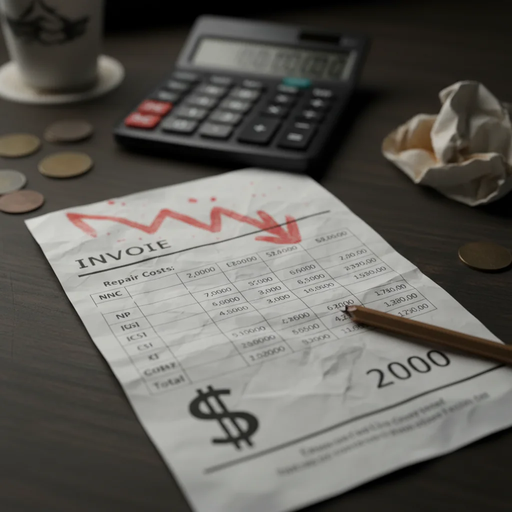 수리비 폭탄 주의