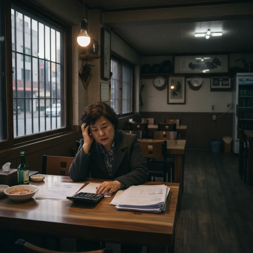 식당정리 - 폐업 비용 계산하는 사장님