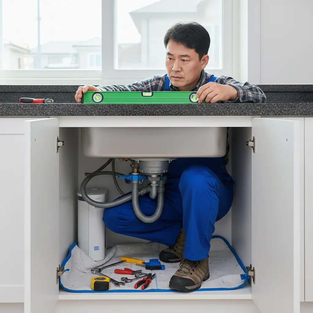 싱크대중고 - 수평 맞추기 중요