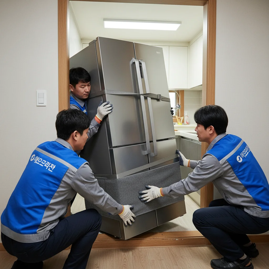 6구냉장고 - 설치 전 진입로 사이즈 체크