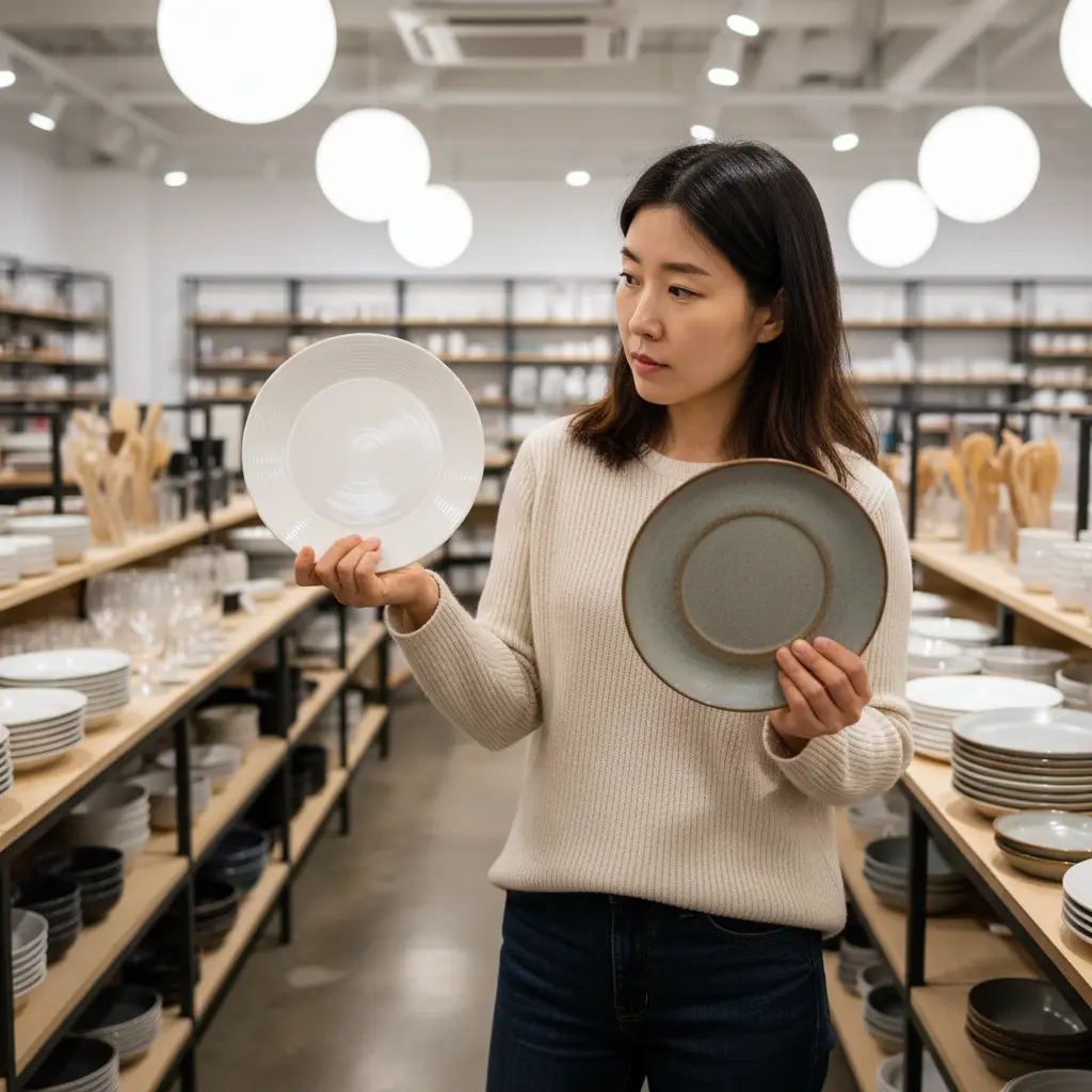 레트로분식그릇 - 소재별 무게와 느낌 비교