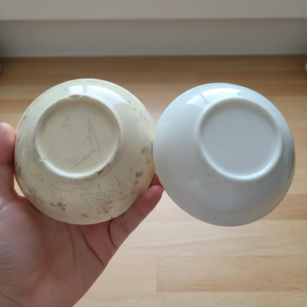 분식그릇 - 흠집난 그릇의 위험성