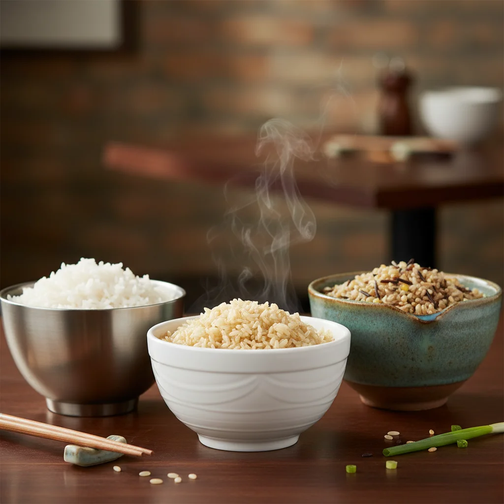 다양한 소재의 업소용 밥그릇 비교