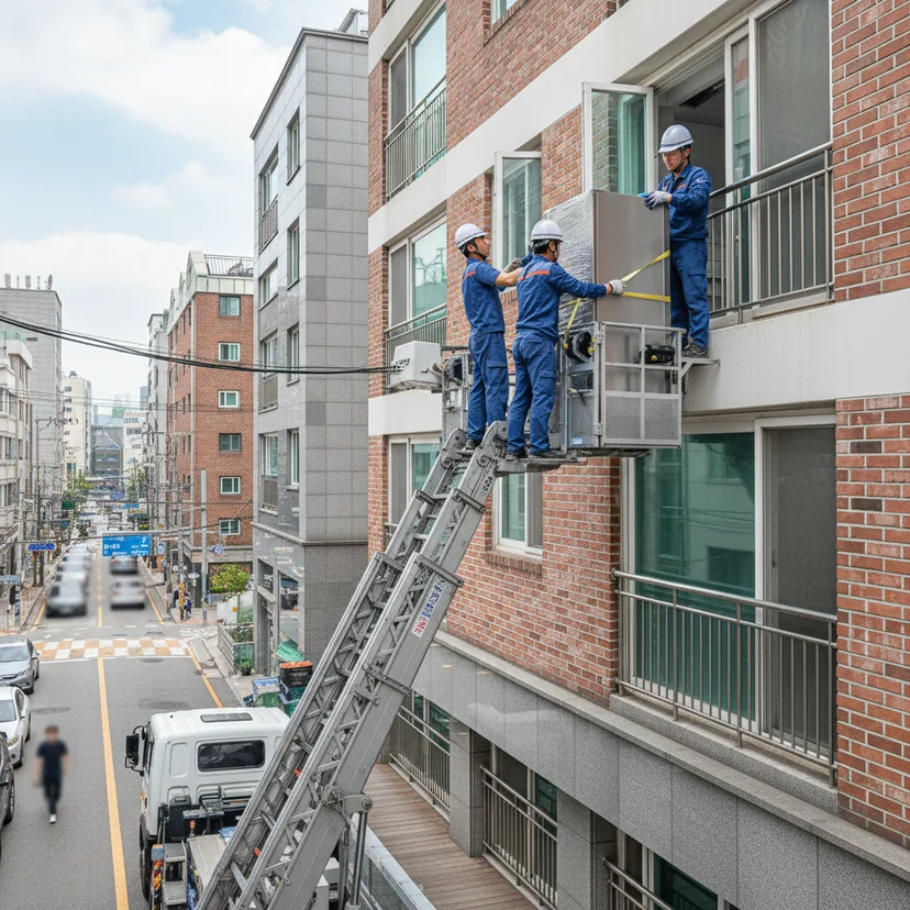 대형가전 운반의 어려움