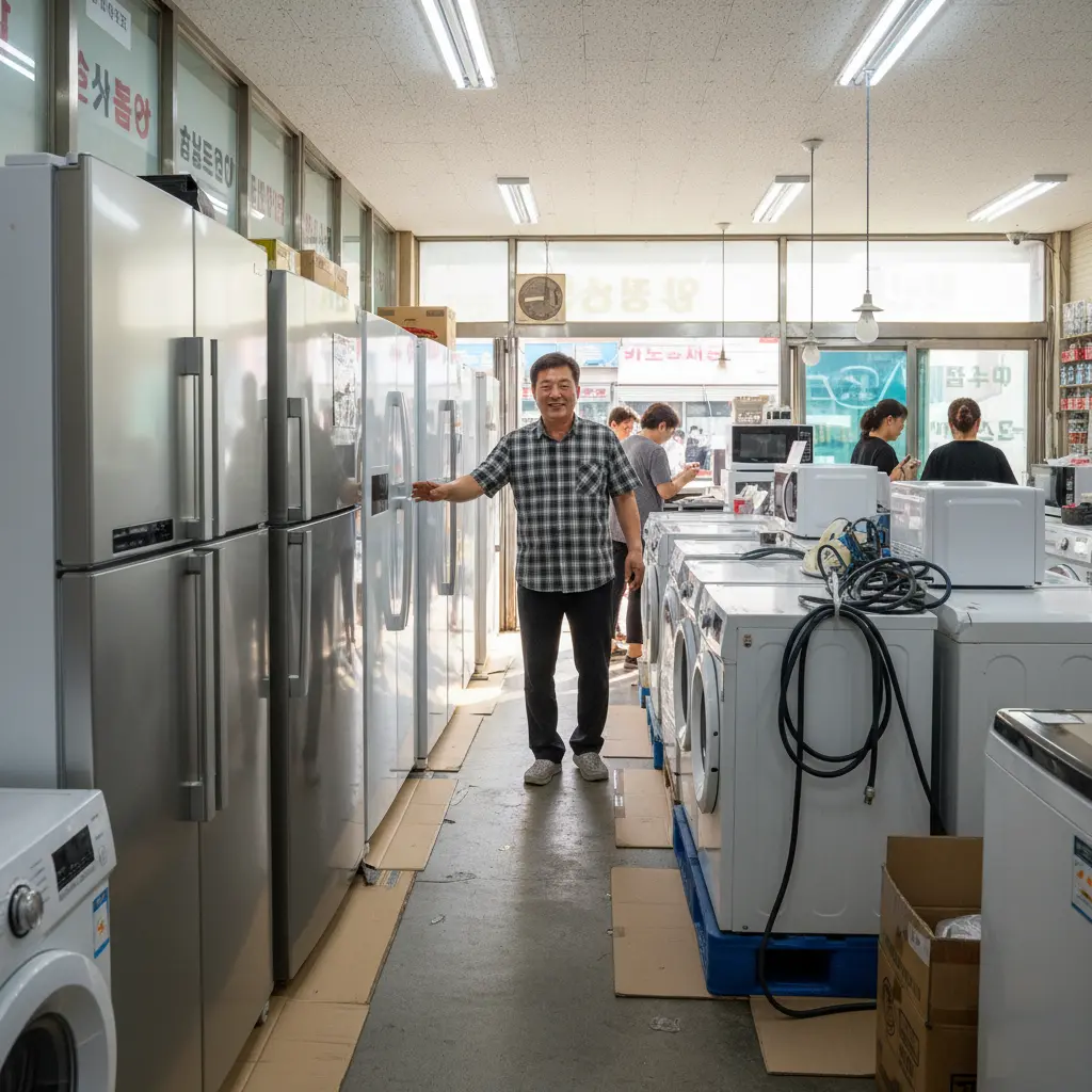 부산 중고매장 내부 전경