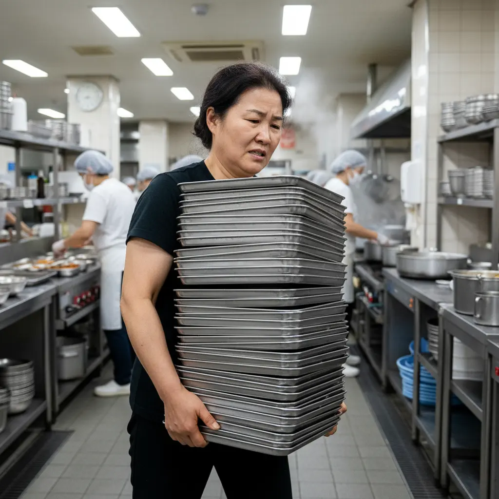 스텐 식판 무게 주의