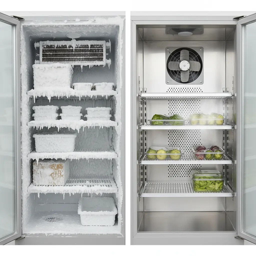 업소냉장고 - 직냉 vs 간냉 성에 차이