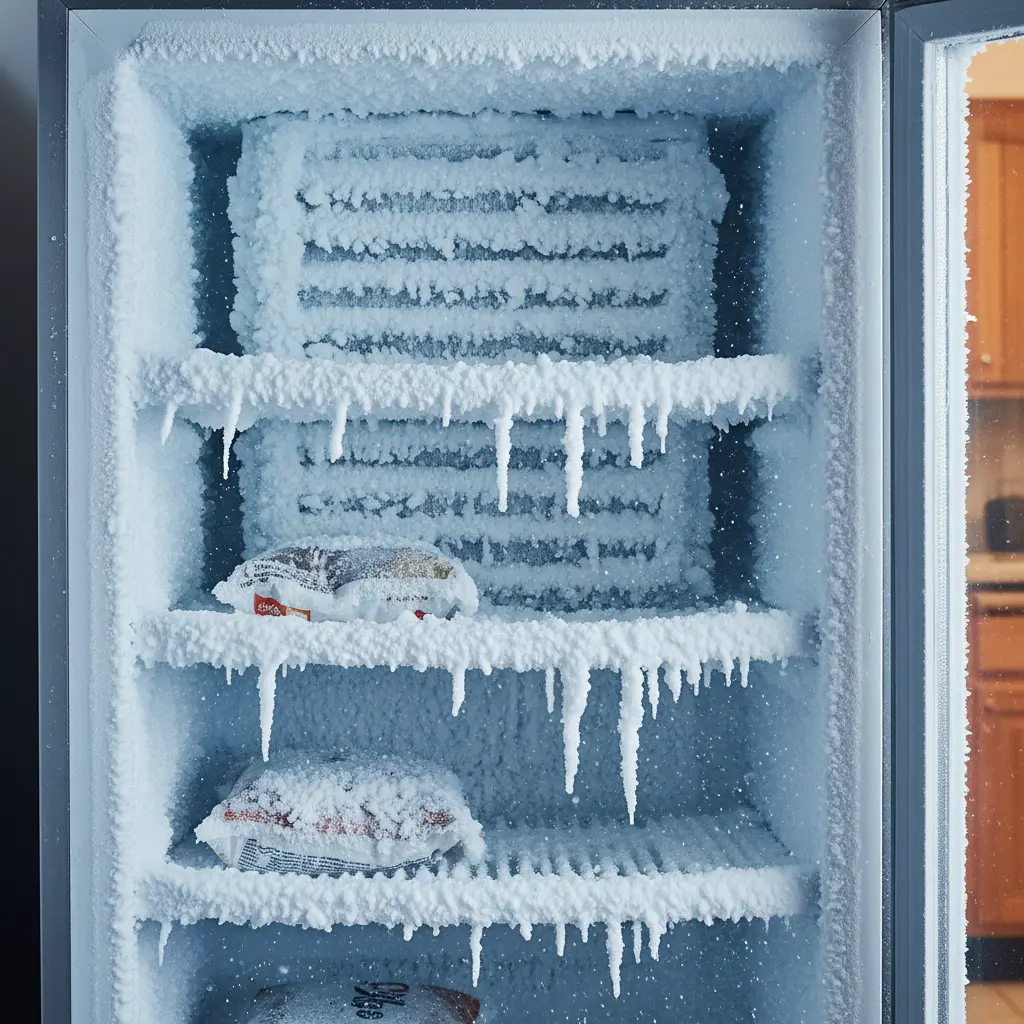 우성냉동고 - 직냉식 냉동고 성에 주의