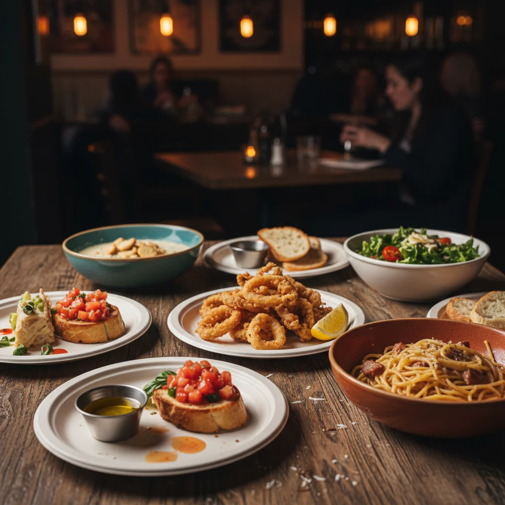 식당기물 - 멜라민과 도자기 조합