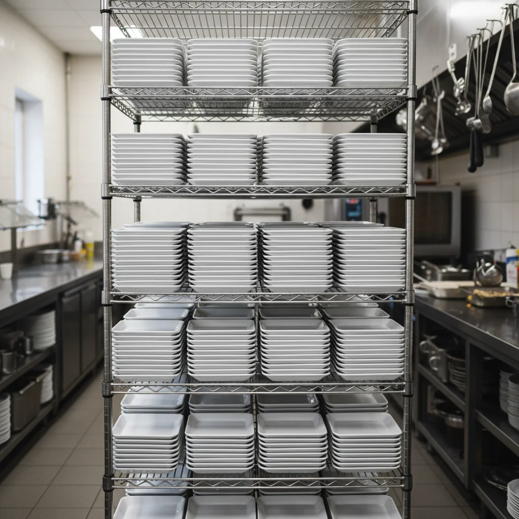 사각 접시의 공간 효율성