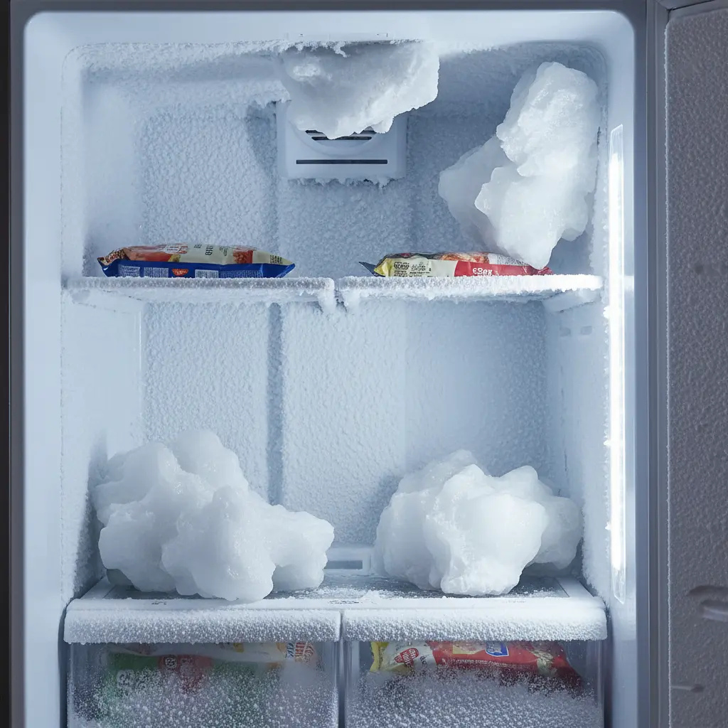 부산중고냉동고 - 성에 상태 확인