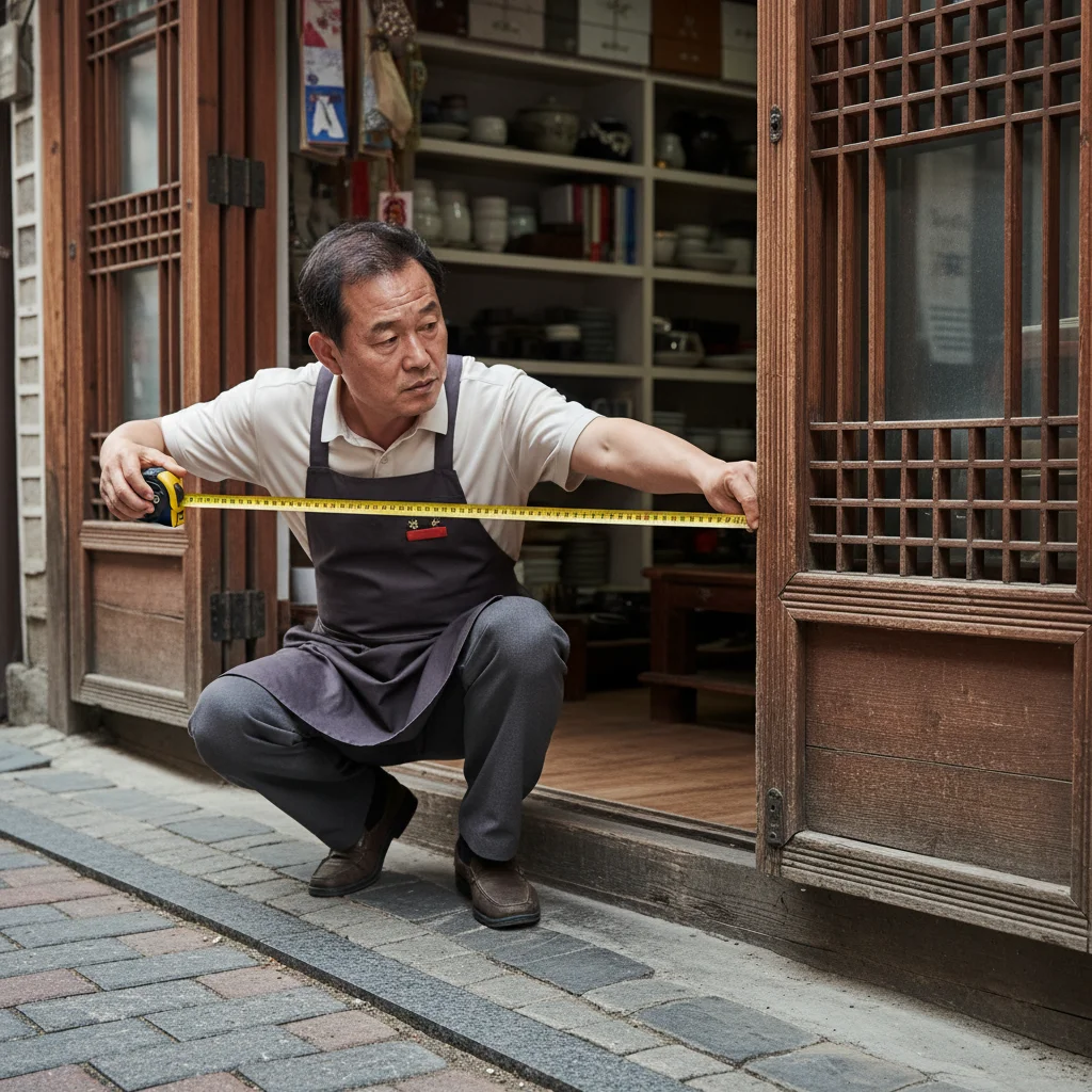 쇼케이스매입 - 출입구 사이즈 미리 측정하기