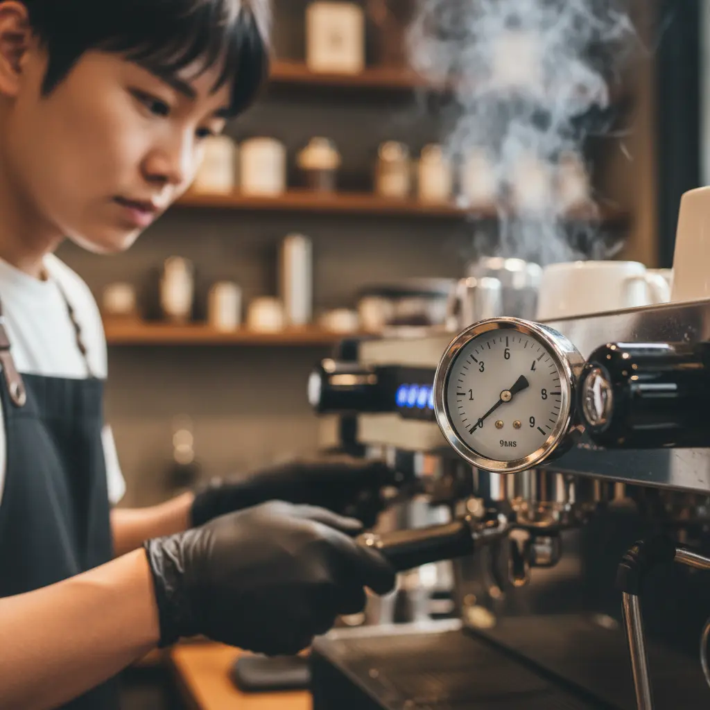 중고커피머신기 - 추출 압력 9바 체크