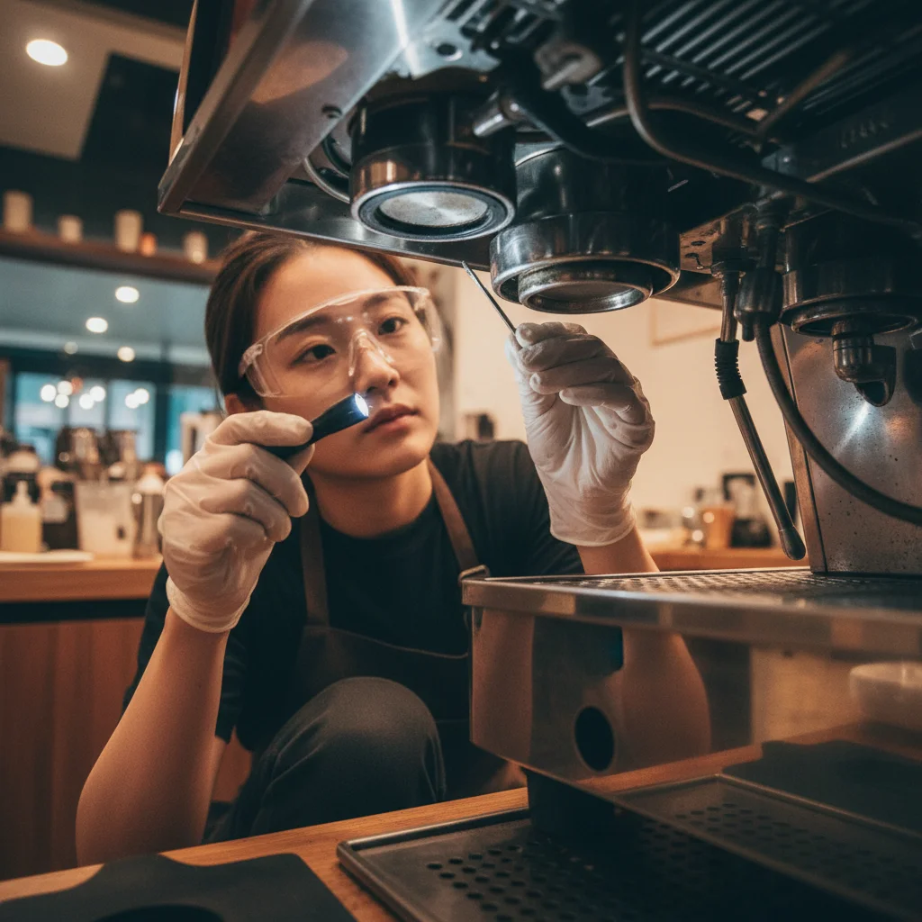 중고커피머신기 - 그룹헤드 가스켓 상태