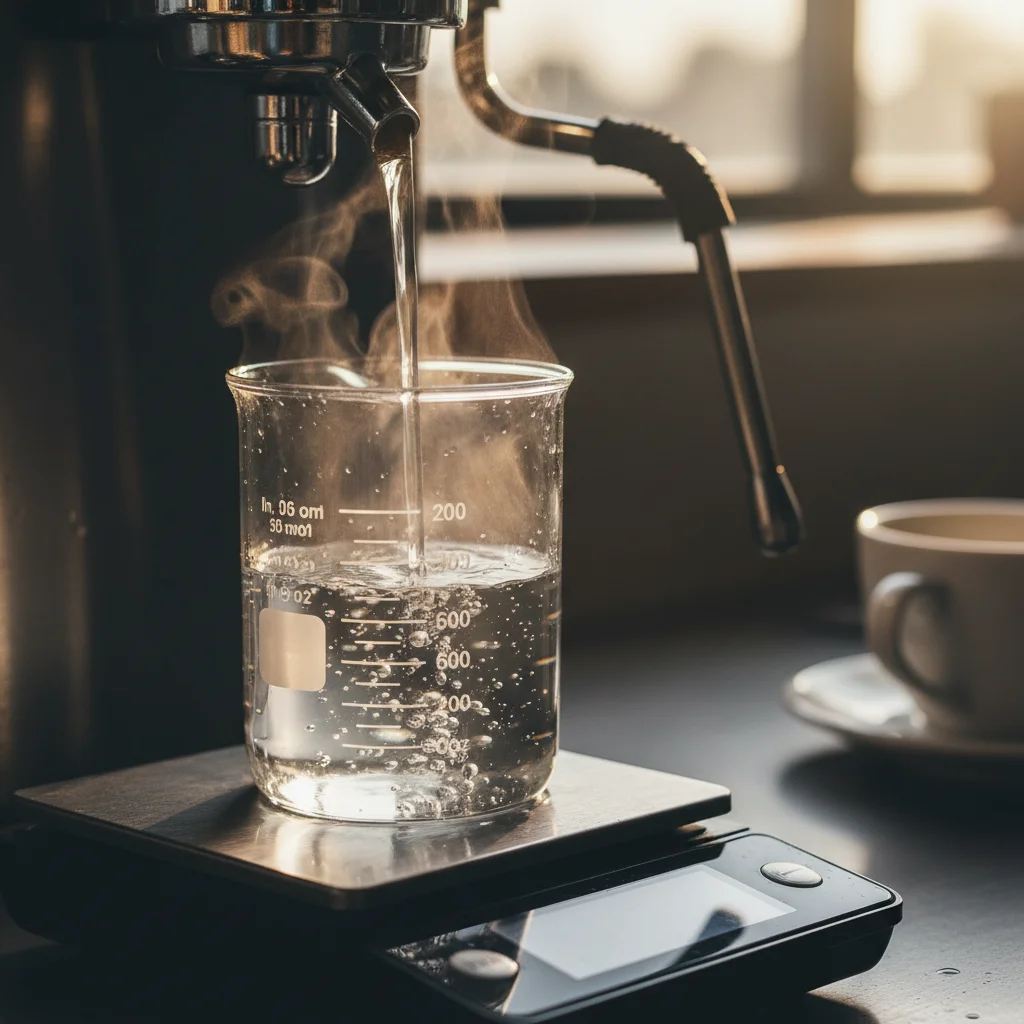 중고커피머신기 - 온수 디스펜서 확인