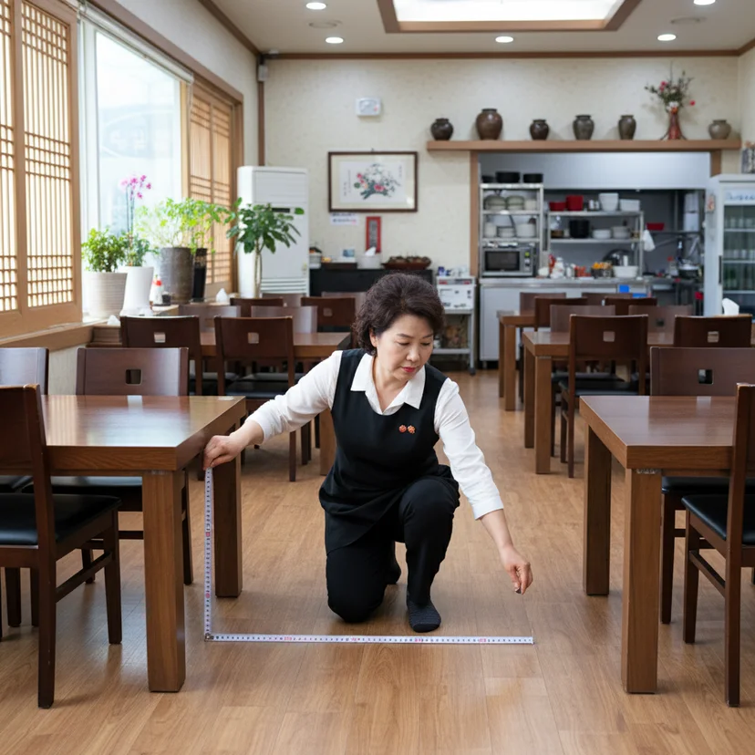 중고식당테이블 - 테이블 간격 실측은 필수