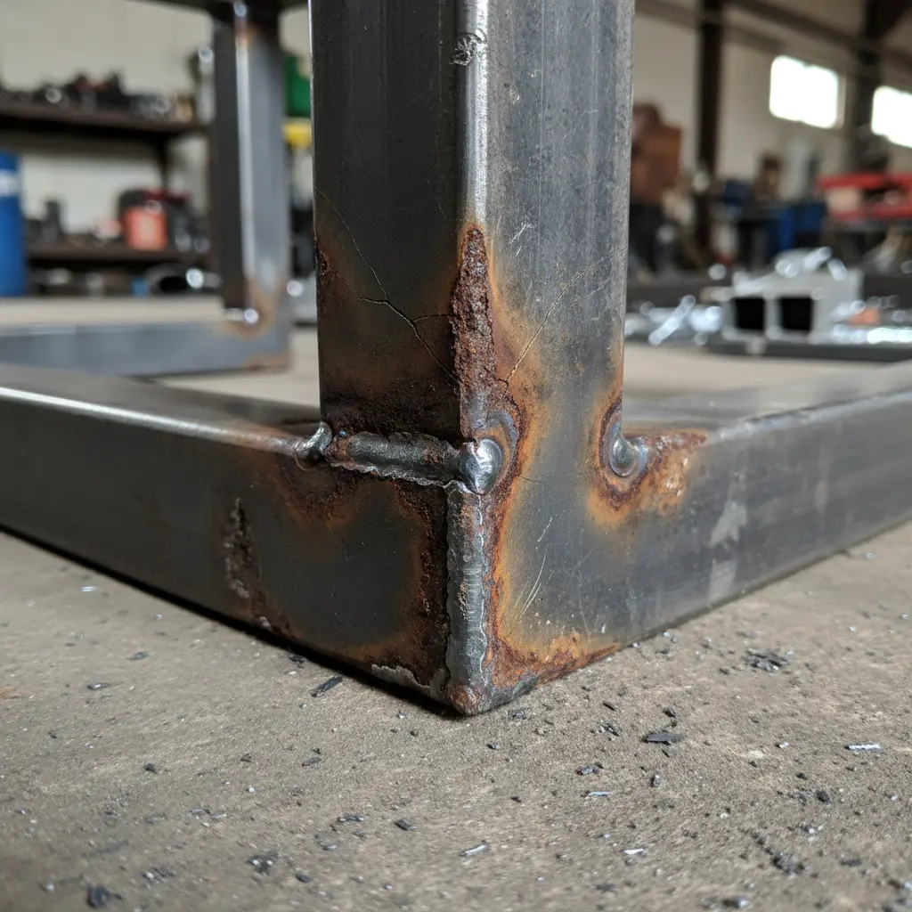 중고식당테이블 - 용접 부위 크랙 체크