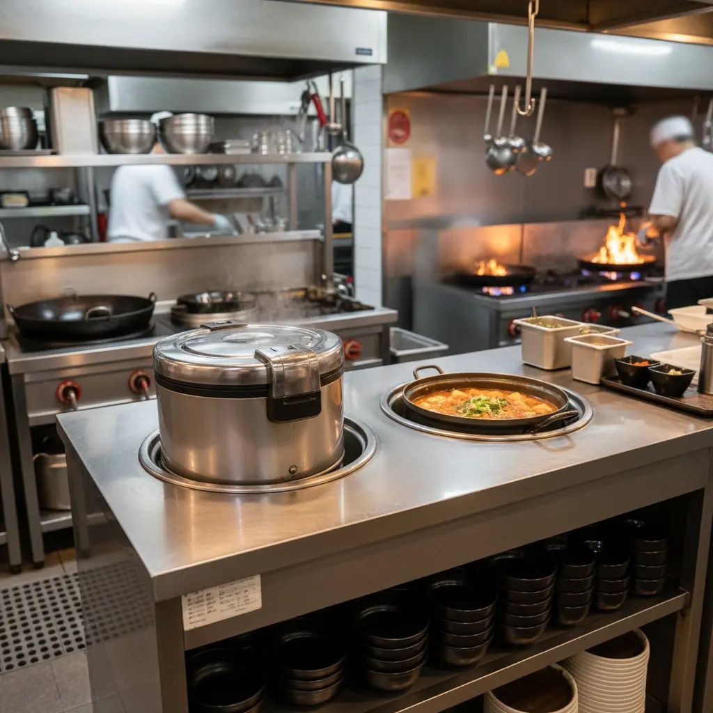 식당배식대 - 밥솥 일체형 모델