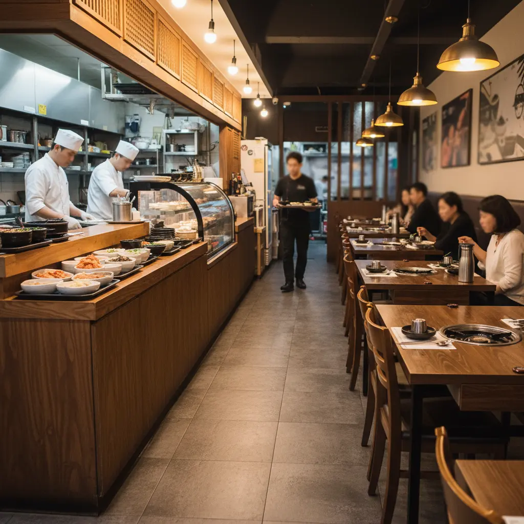 식당배식대 - 이동 동선 확보