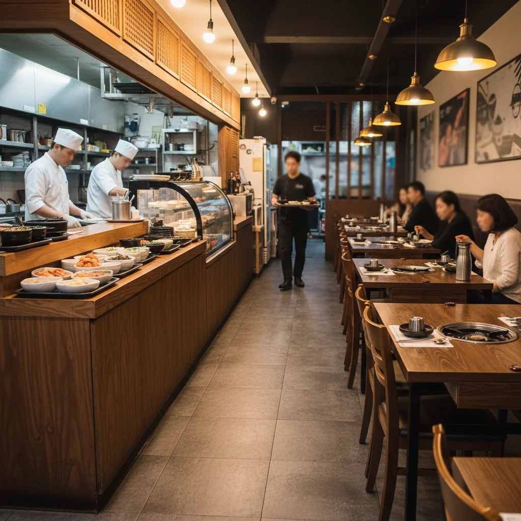 식당배식대 - 이동 동선 확보