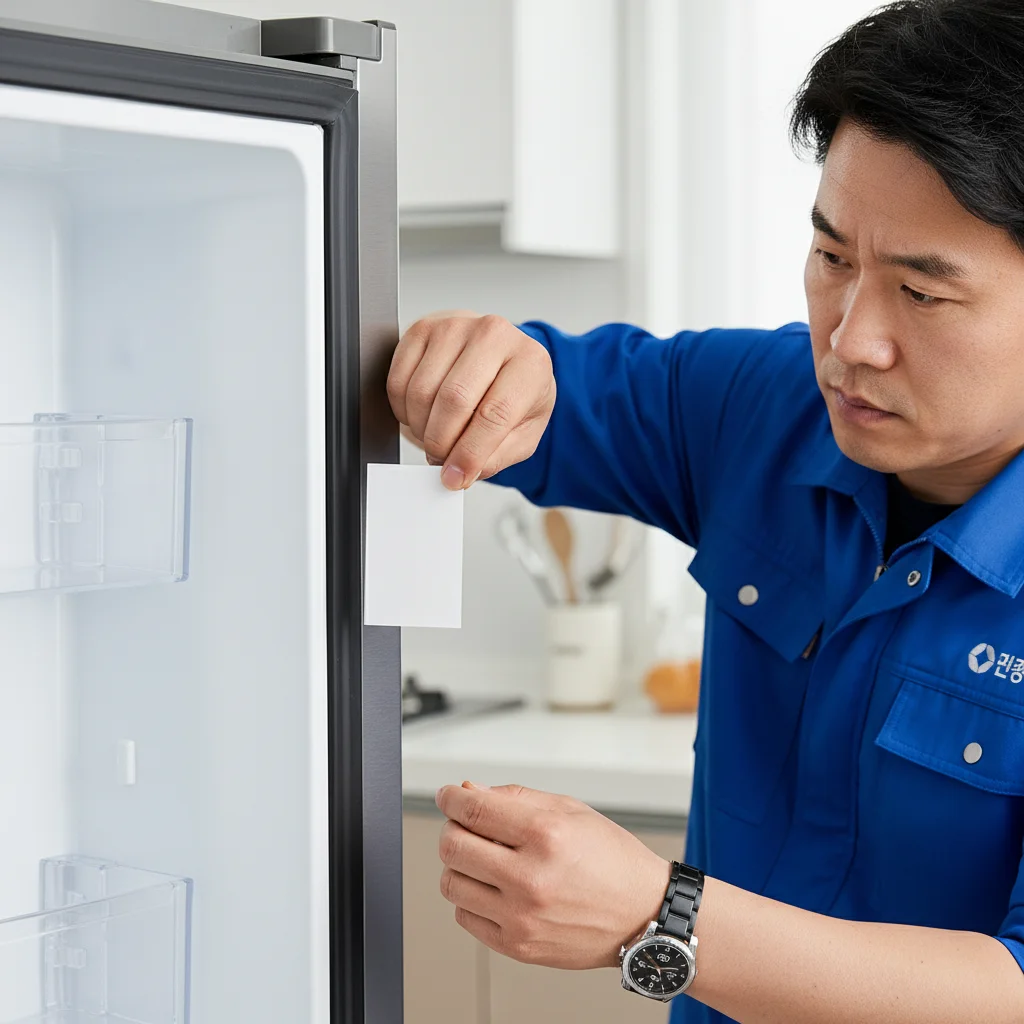 부산냉장고 - 고무 패킹 명함 테스트