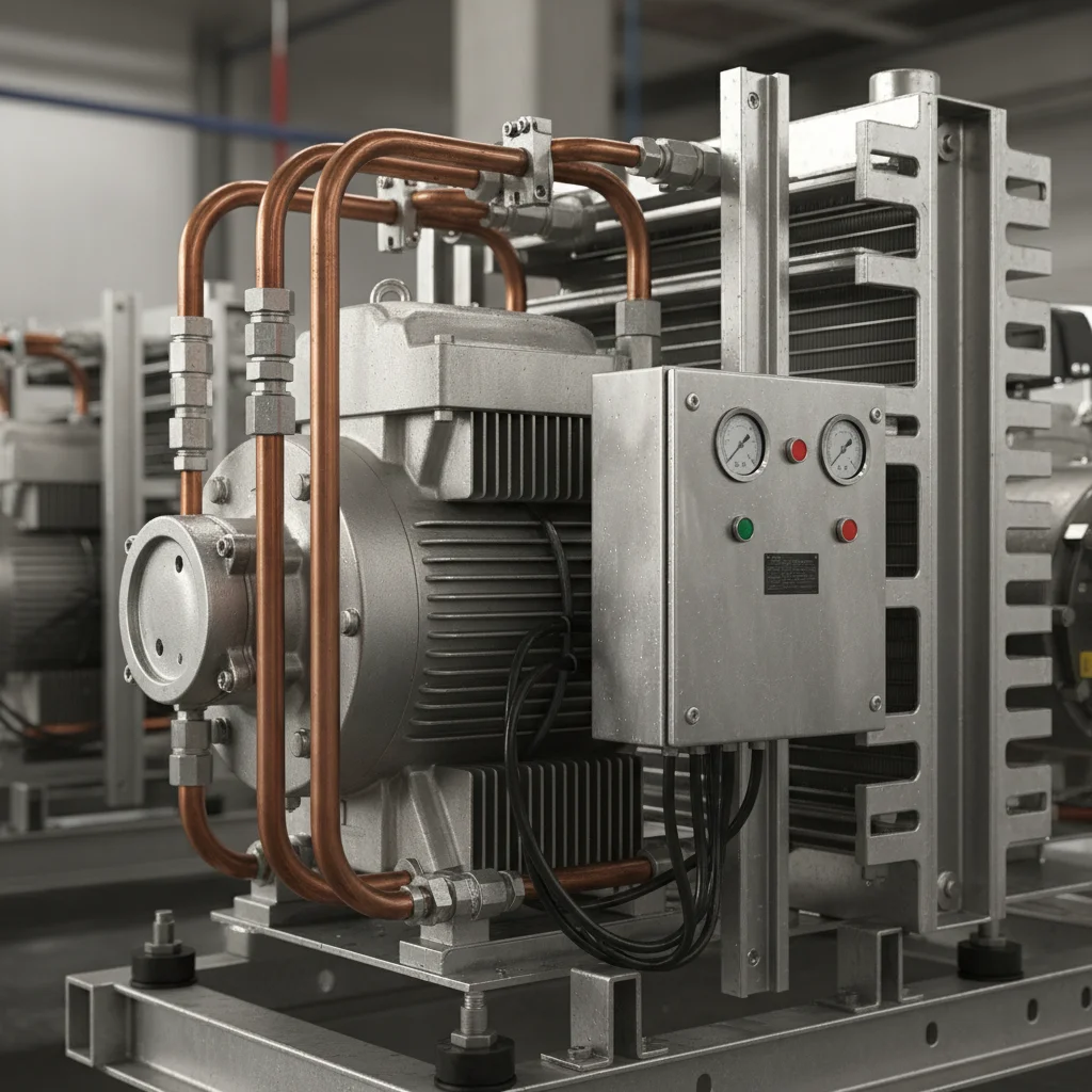 핵심 부품 컴프레셔 확인