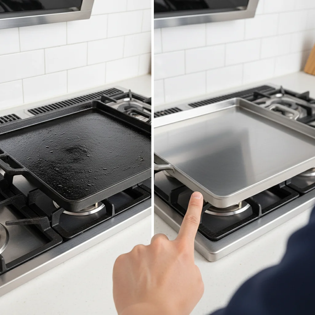 업소용그리들 - 무쇠 vs 스테인리스 비교