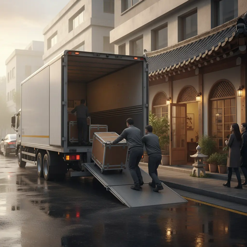 트럭 진입 확인