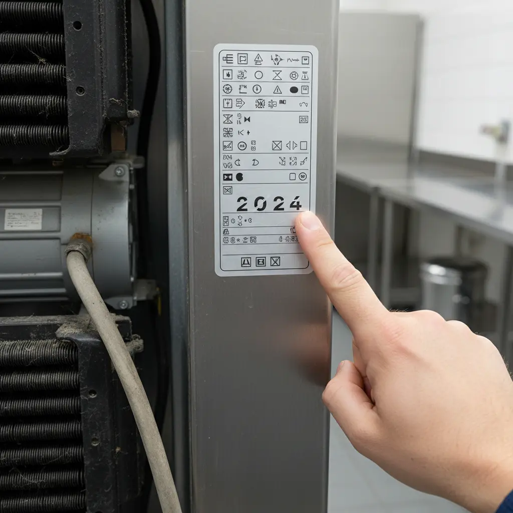 부산중고주방기기 - 제조년월 라벨 확인