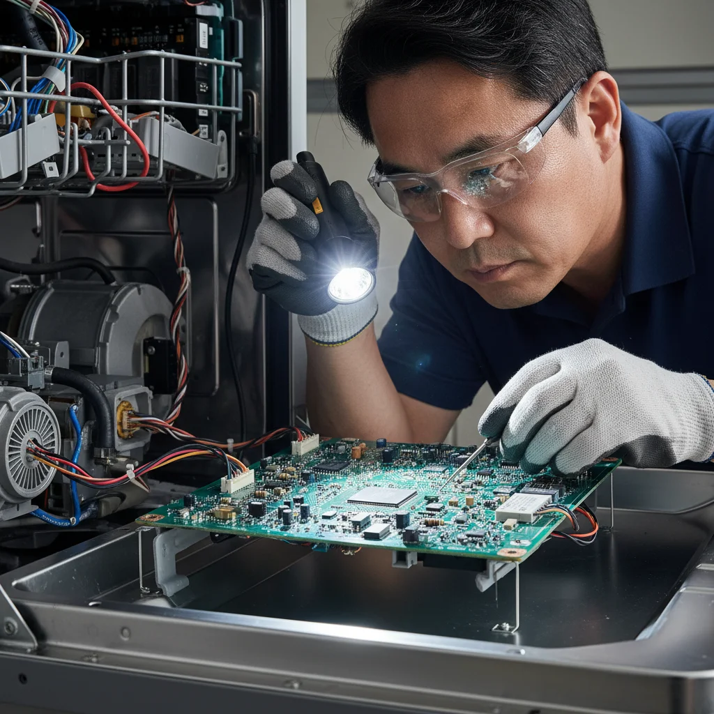 부산중고주방기기 - 내부 기판 부식 확인